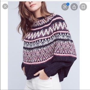 Anthropologie Poncho Sweater